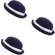 [VALICLUD] 3pcs Summer Hat for Girls French Beret Style Hat Wide Brim Uv Protection Comfortable