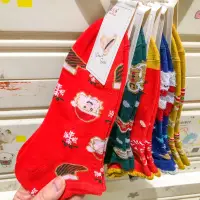 在飛比找蝦皮購物優惠-帶有非常漂亮圖案的聖誕襪 - 聖誕節柔軟溫暖的 cotto 