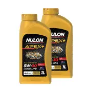 2 x Nulon Full SYN APEX+ 5W-30 Long Life Engine Oil 1L APX5W30D1-1 Ref SYN5W30-1