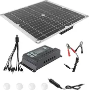 1Set Solar Power Panel Kit Monocrystalline Silicon Design Portable Solar Cell Charger for Outdoor Indoor Use High Conversion Rate Efficiency Durable