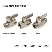 MINI Ball Valve Stainless Steel Female Male for Water Oil Acid 2 Way Ball Valve