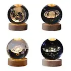 NEW LED Crystal Ball Night Lamp 3D Planetary Galaxy Night Light Color Change