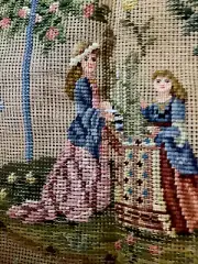 Madeira Trammed Needlepoint kit "Cluny Ladies @ Piano" @13" X 16". 10ct. Penelo