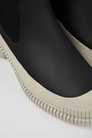 Pix Black leather chelsea boots for men