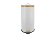 Eco Basics 30L Rubbish Bin Trash Garbage Can Waste Container Storage Round White