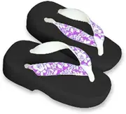 Hajime(一歩) [One Step] [Hajime] Geta Geta Clogs, Soft and Water Resistant, Made of Sponge, XS Black/Rose x Purple, Rose x Purple (Rose x Purple/XS), Rose × purple, 18.5 cm