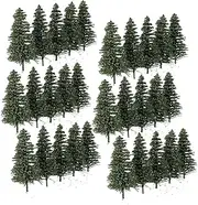 50PCS Dark Green Pine Model Cedar Trees 52mm for Model Railroad Scenery Landscape Layout HO N Scale New S0805