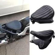 Motorcycle Bobber Solo Seat 3" Spring Base Saddle For Harley Honda Shadow Rebel