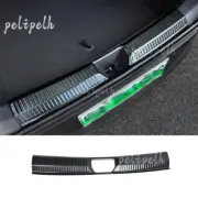 For VW ID.4 2021-2023 Carbon Fiber Steel Inner Rear Bumper Sill Plate Protector