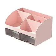 Desk Organiser-Office Organiser with 6 Compartments and 2 Small Drawers,3074