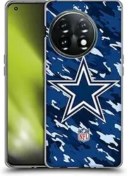 Head Case Designs Officially Licensed NFL Camou Dallas Cowboys Logo Soft Gel Case Compatible with OnePlus 11 5G