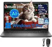 [DELL] Latitude 3550 15 15.6" FHD Laptop Computer, Intel 12-Core Ultra 7 155U (Beat i7-1355U), 64GB DDR5 RAM, 2TB PCIe SSD, WiFi 6, Bluetooth 5.3, Backlit Keyboard, Fingerprint Reader, Windows 11 Pro