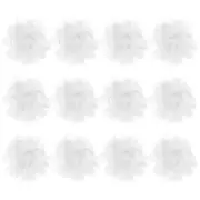 12-Pack Chiffon Flowers 2.76 x 2.76" Fabric Flowers for Craft [Beige White]
