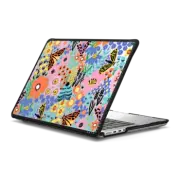 MacBook Pro 14-inch (M1 - M4) Impact Case Flower Meadow Butterflies Moth Floral Field Maximalist Dopamine Pattern
