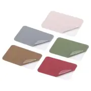 4 Sets Iron on Patches,Fabric Denim Patch,3x4.25 Inch,Red/Pink/Green/Coffee/Gray