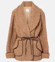[Simkhai] Simkhai Kimia faux fur jacket UK 18 beige
