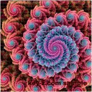 Soft Pink Fractal BLOTTER ART perforated tabs psychedelic art