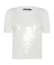sequinned T-shirt S,XL,L Panna
