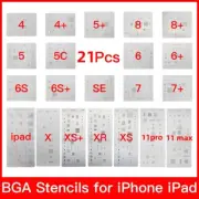 19pcs BGA Reballing Stencil for iPhone XS MAX XR 8 7 6s 6 SE 5S 5C 5 4S 11 iPad