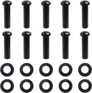 Antrader 10Pcs 3/16" Stemball Swage Dead End Invisible Cable Railing Black