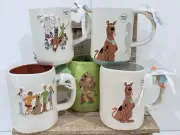 New Rae Dunn Mugs „Scooby Doo, Run Scoob, Mystery Team, Ruh Roh, Hebbie Jeebie”