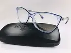 New Designer Inspired Runway Couture RCE-294 Blue & Crystal Eyeglass 54mm w/Case