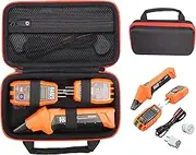 CaseSack case for Klein Tools 80016, ET310 AC Circuit Breaker Finder, Integrated GFCI Outlet Tester, RT310 Receptacle and Accessory Kit (Black with orange zipper)