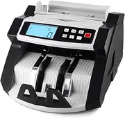 LCD Display Multi-Currency Cash Banknote Counter with UV MG Counterfeit Detector, Automatic Bill Counting Machine for Euro, US Dollar, AUD, Pound