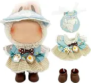 Eayaele Clothes for Labubu - 3PC Set with Shoes for 6.7 Inches Doll, Premium Labubu Outfit with Accessories, Stylish Labubu Clothes for Doll (LBB-21)