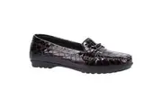 Geox Womens/Ladies Elidia Leather Moccasins (Dark Burgundy) - UTFS8245