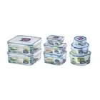 8PK Locknlock Airtight Classic Food Storage Container Kitchen Organiser Set CLR