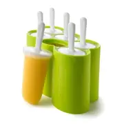 Classic Pop Molds, 6 Easy-release Popsicle Molds With Sticks and Drip-guards,...