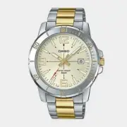 CASIO Quartz Men's Wrist Watch MTP-VD01SG-9B | Two-Tone Stainless Steel Band, Ch