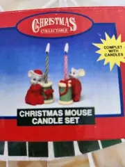 8 Christmas Mouse Candle Sets Complete w/ Candles by Magic Creations