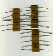Assortment Of 15 Capacitors Mica Silver 3% IN 3 Minifigure Coins Assorted Values