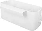 Ymeibe Bedside Caddy Hanging Basket Organizer with Hooks Dorm Bunk Beds Shelf Night Table Storage Holder for Remote Controls Magazines Phone Glasses Bottle (White)
