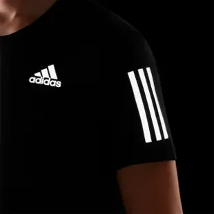 【adidas 愛迪達】圓領T恤 短袖 反光 OWN THE RUN TEE 男 - H58591