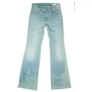 Replay Ladies Jeans Bootcut Pants Stretch Retro 34 XS W26 L32 H.Blue Used Look