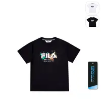 在飛比找蝦皮商城優惠-【FILA】KIDS 孩童款 吸濕排汗 運動短袖上衣-黑色 