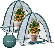 VIVOSUN Garden Netting Cover, 36 x 36 x 39 Inch Pop-up Guard Cover with Zip Entry for Plants, Vegetables, Fruits, Outdoor Run and Enclosure for Small Animals, 2-Pack, Green