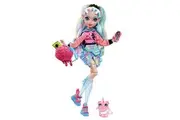 Monster High Doll, Lagoona Blue with Colorful Streaked Hair in Signature Look with Fashion Accessories Pet Piranha Neptuna