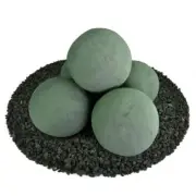 Unbranded Fire Balls 6" Eco-friendly Fireproof Ceramic in Slate (Set of 5)