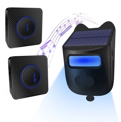 Wireless Solar-Powered Motion Sensor Alarm System, 984ft Range IP60