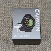 2023 Garmin Approach S70 Premium Golf GPS Smart Watch Black 47mm From Japan New