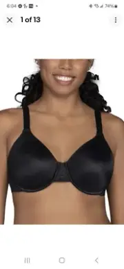Vanity Fair Beauty Back Smoothing Full Figure Minimizer Bra 76080 Size 44D