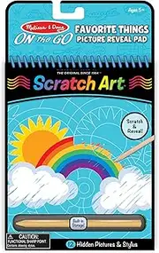 Melissa & Doug - On The Go - Scratch Art - Favourite Things Hidden-Picture Pad