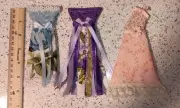 Lot Of 3 Handmade Dresses For Junk Journals scrapbooks shadow boxes Ornaments