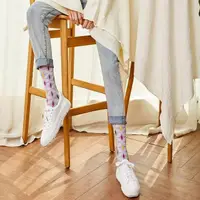 在飛比找momo購物網優惠-【IMI MBJ】壓力及膝襪(彩虹雪花｜經典設計師款)