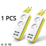 EU Plug Power Strip with 4 USB Port Charger PD2.1A Socket 1200W 110v 220v