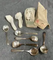 NEW in BOX Vintage Victor S. Co. SET 36 Silver Plate Bouillon Spoons Berkshire